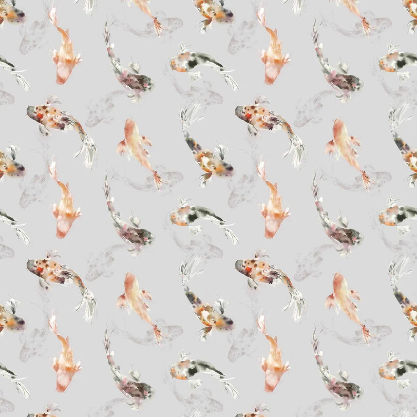 Koi Carp Amber Fabric