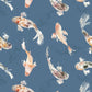 Koi Carp Cobalt Fabric