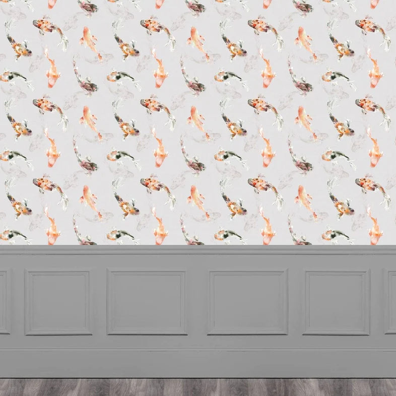 Koi Carp Carp Amber Wide-Width Room Wallpaper