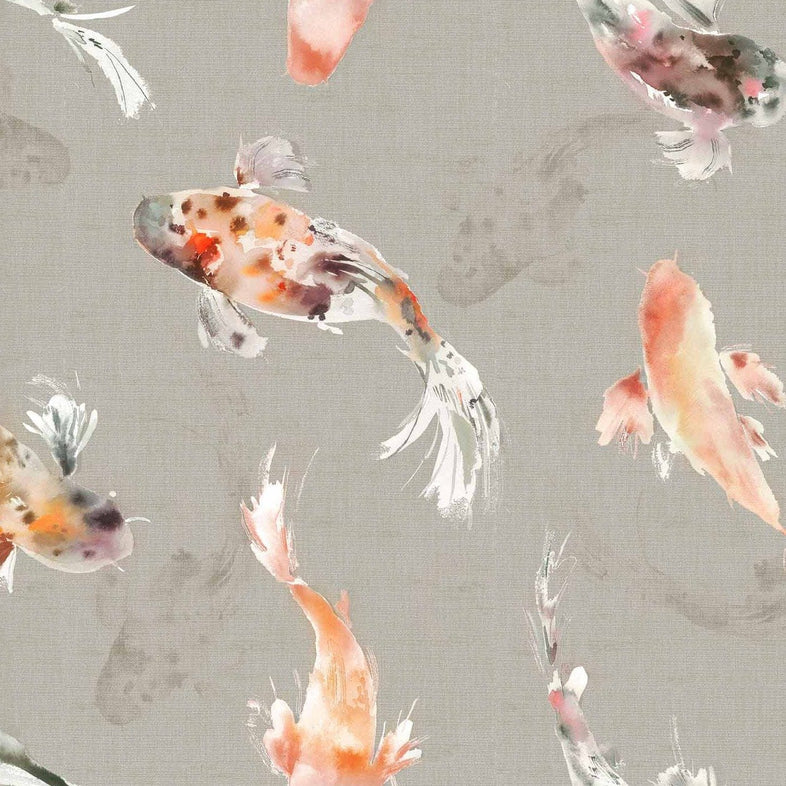 Koi Carp Carp Sand Wide-Width Wallpaper