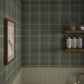 Heritage Tartan Wallpaper in Nettle Green and Vintage Cream - Lucie Annabel