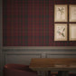 Heritage Tartan Wallpaper in Fig, Oxford Blue and Thistle Green - Lucie Annabel