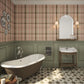 Heritage Tartan Wallpaper in Vintage Rose and Sage - Lucie Annabel