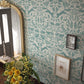 The Secret Squirrel Wallpaper in Teal - Lucie Annabel