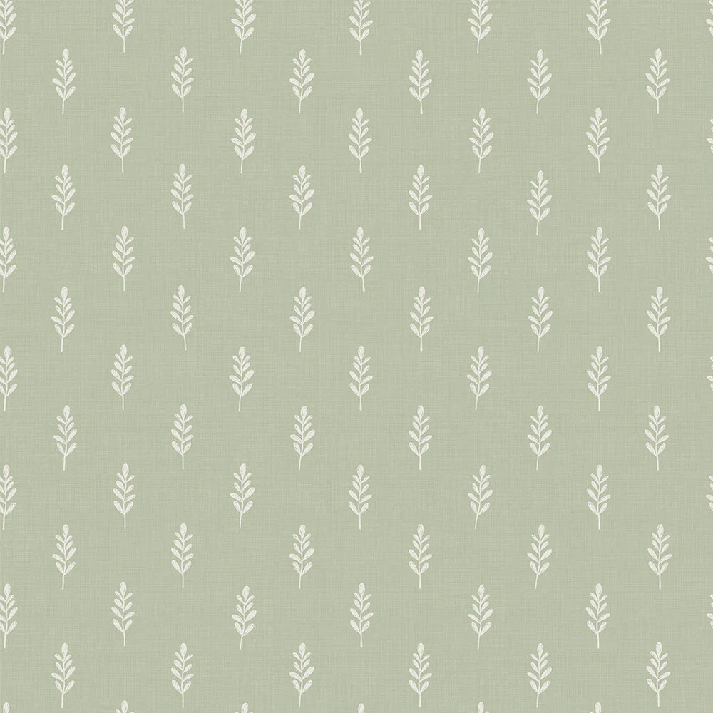 Rowan Wallpaper in Pistachio Green - Lucie Annabel