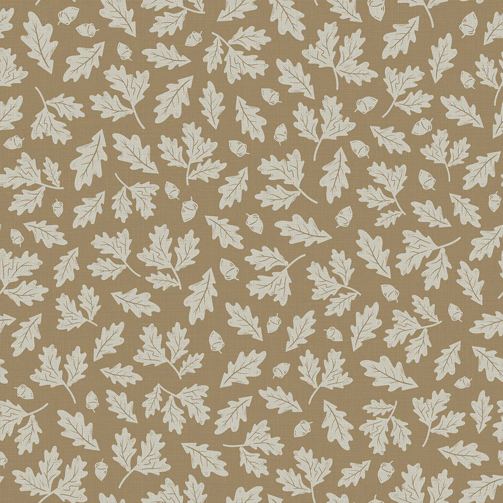 Mighty Oak Wallpaper in Ochre - Lucie Annabel