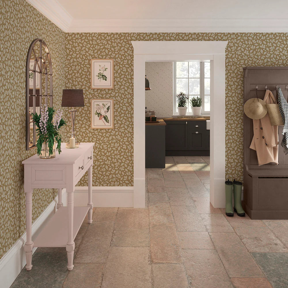 Mighty Oak Wallpaper in Ochre - Lucie Annabel