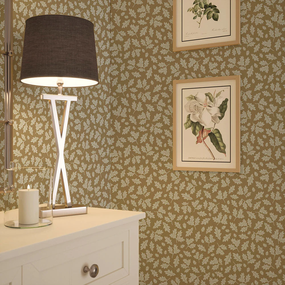 Mighty Oak Wallpaper in Ochre - Lucie Annabel