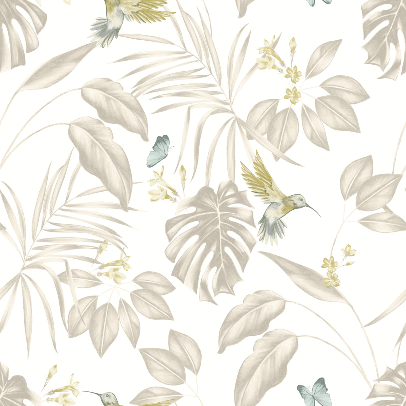 Hummingbird Wallpaper - Pearl - Ohpopsi