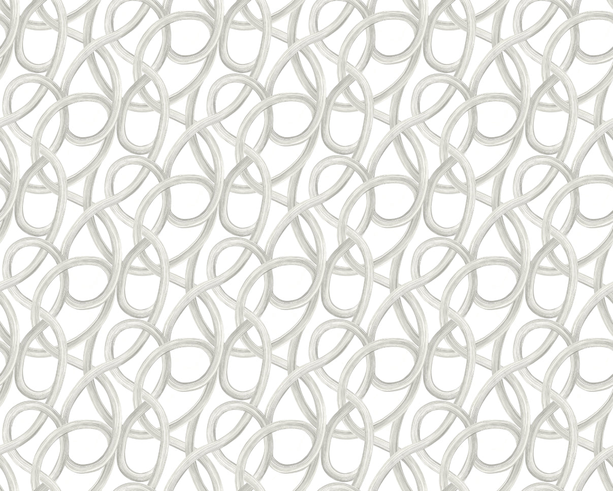 Twisted Geo Wallpaper - Silver - Ohpopsi
