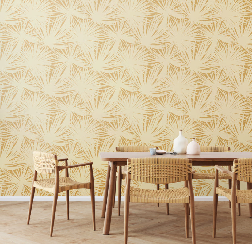 Palm Silhouette Wallpaper - Peanut - Ohpopsi