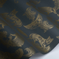 Dipped - Moonlight Wallpaper - Charcoal /  Gold - The Graduate Collection