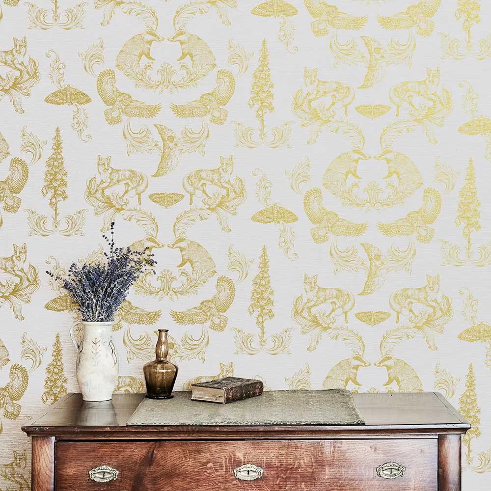 Dipped - Moonlight Wallpaper - Cream / Gold - The Graduate Collection
