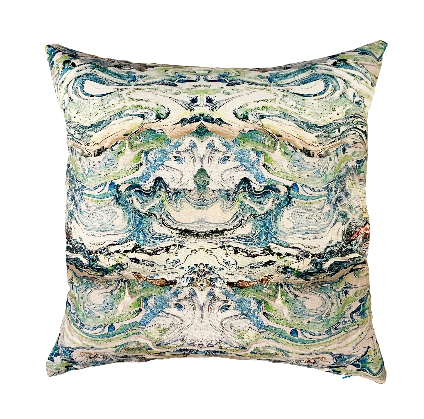 Marbled Cushion - Pastel Blue - Petronella Hall