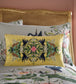 Wonderlust Tea Story Cushion - Gold - Clarke & Clarke