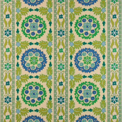 Kashan Fabric - Green - Manuel Canovas