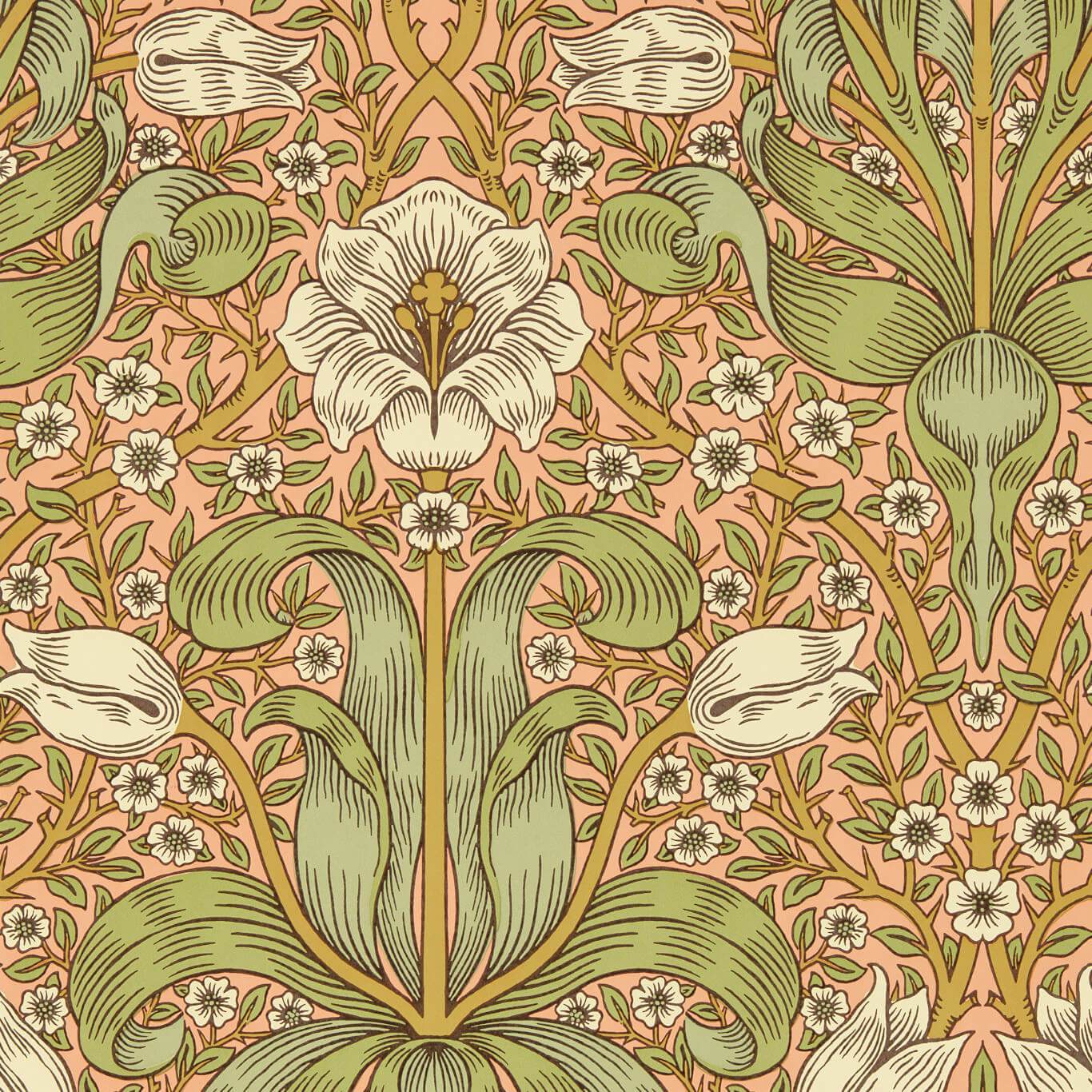 Spring Thicket Wallpaper - Sand - Bedford Park