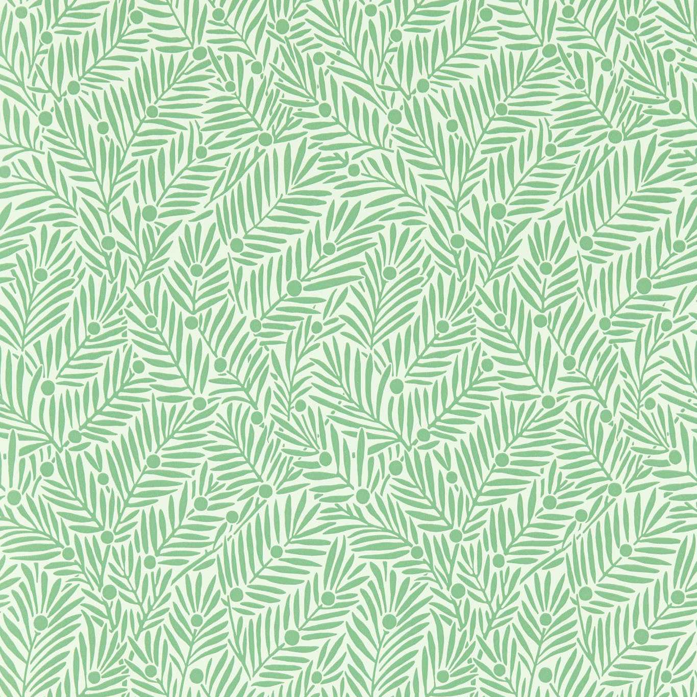 Yew & Aril Wallpaper - Green - Bedford Park
