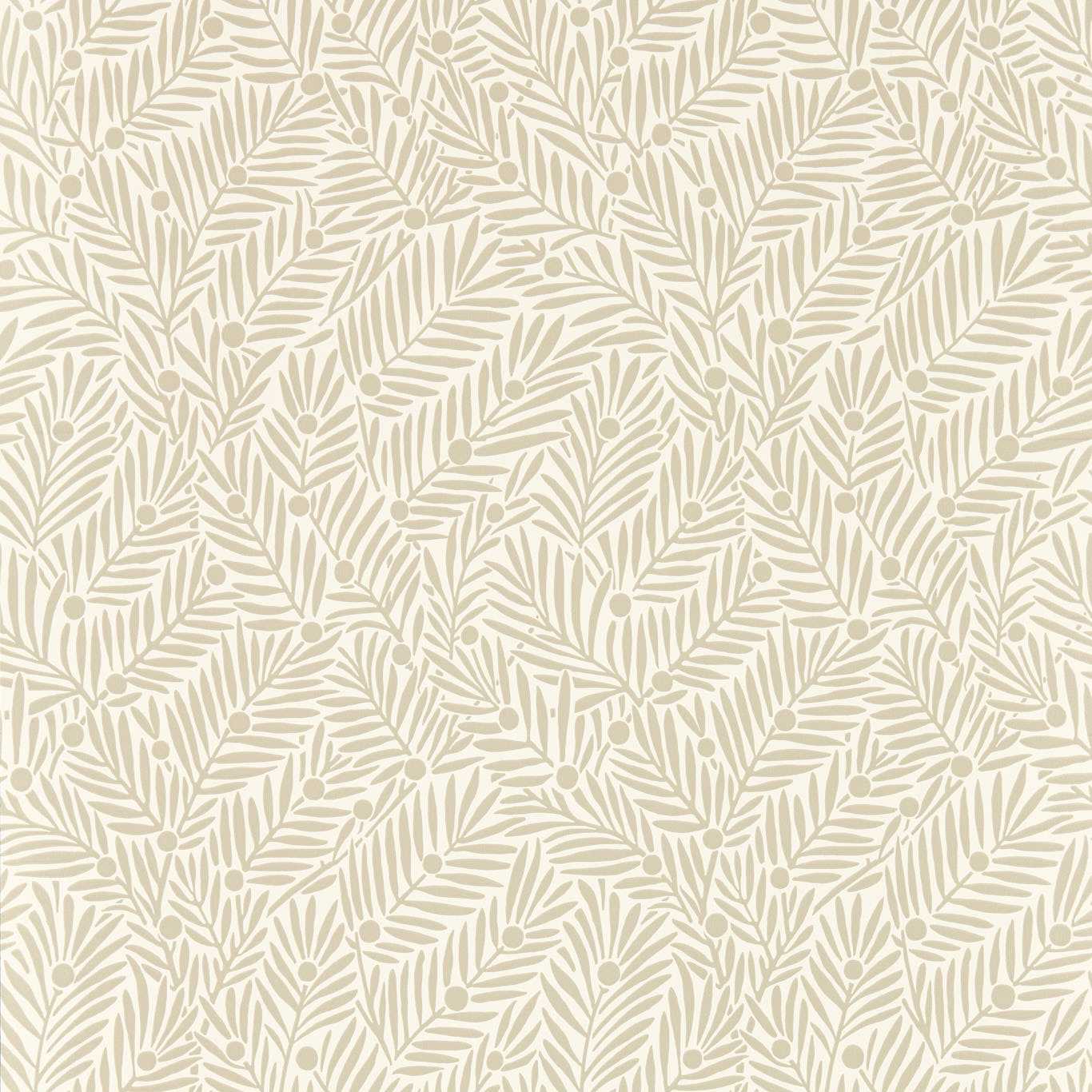 Yew & Aril Wallpaper - Cream - Bedford Park