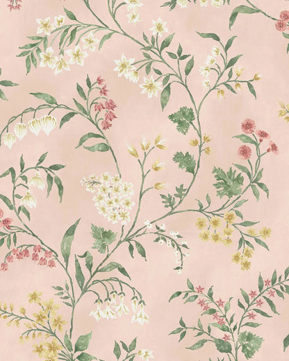 Almora Wallpaper	- Pink - Nina Campbell
