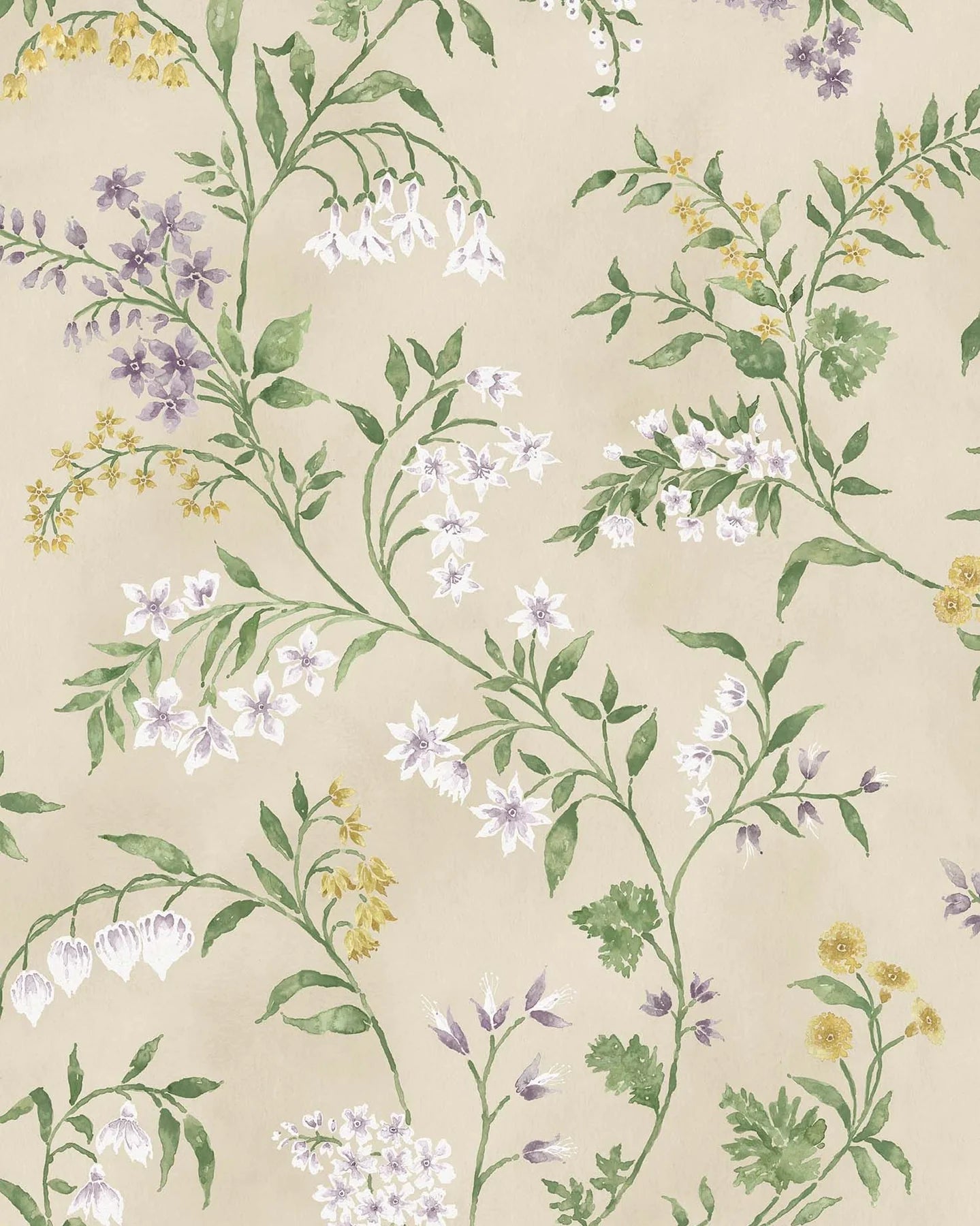 Almora Wallpaper	- Green - Nina Campbell