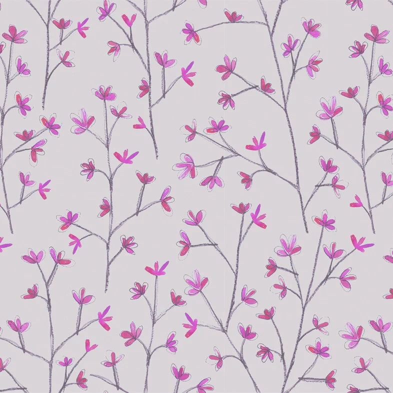 Ophelia Heather Wide-Width Wallpaper