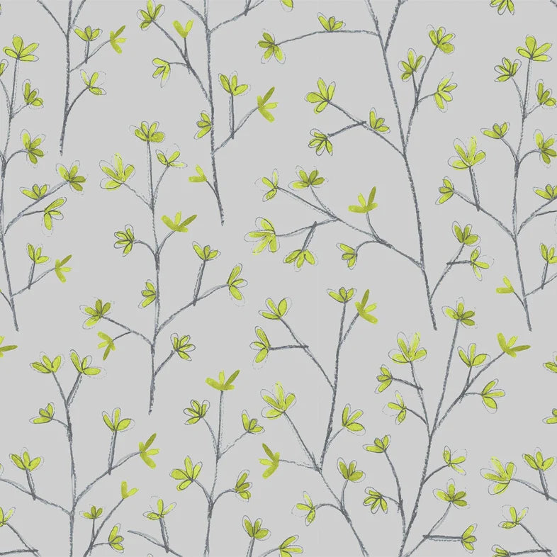 Ophelia Lime Wide-Width Wallpaper