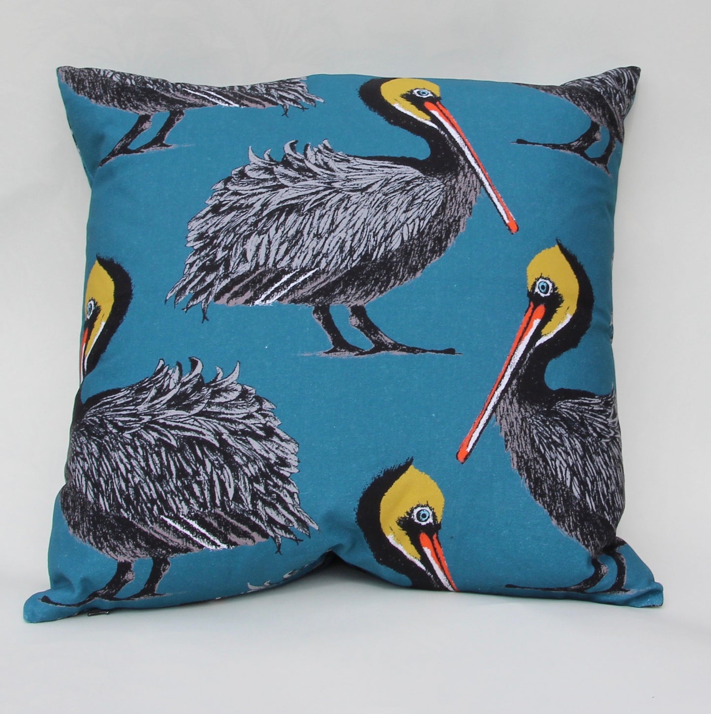 Pelicans Cushion - Harbour Blue - Petronella Hall