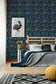 Pelican Wallpaper - Harbour Blue - Petronella Hall