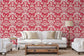 Lhasa Paper Red Wallpaper - Brunschwig & Fils