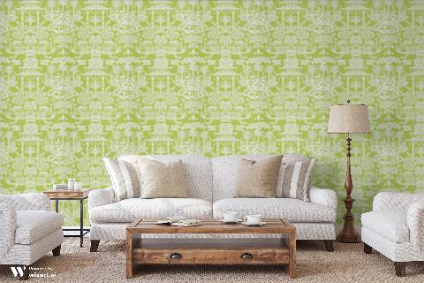 Lhasa Paper Green Wallpaper - Brunschwig & Fils