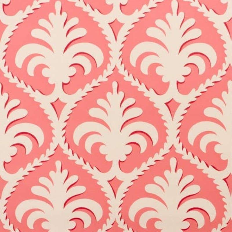 Palmette Coral Wallpaper - Brunschwig & Fils