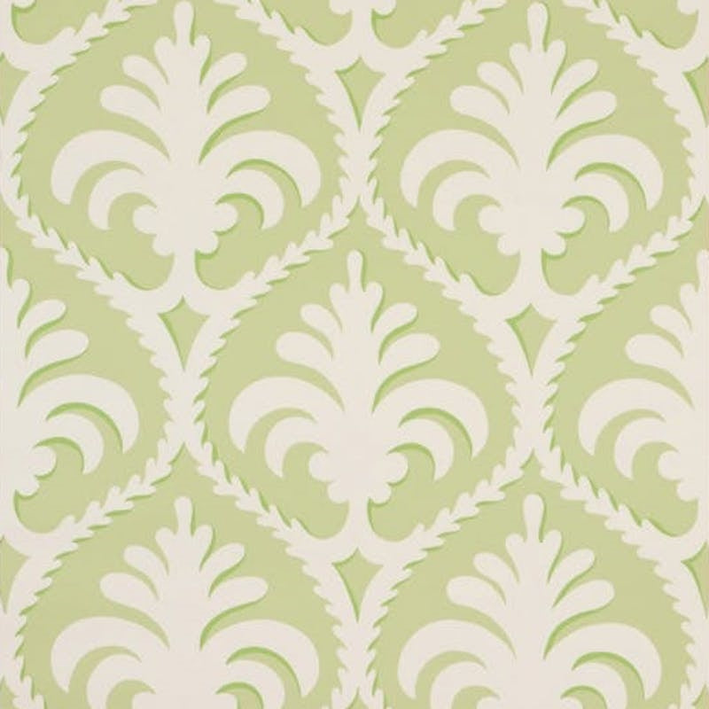 Palmette Green Wallpaper - Brunschwig & Fils