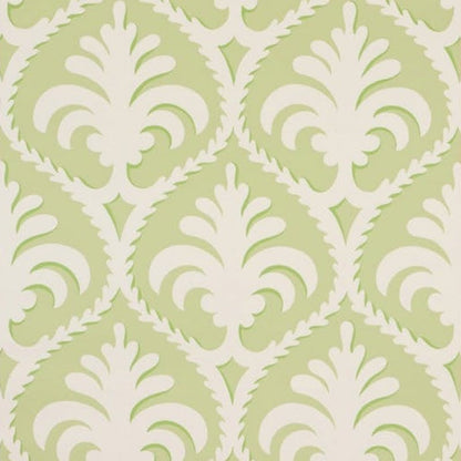 Palmette Green Wallpaper - Brunschwig & Fils