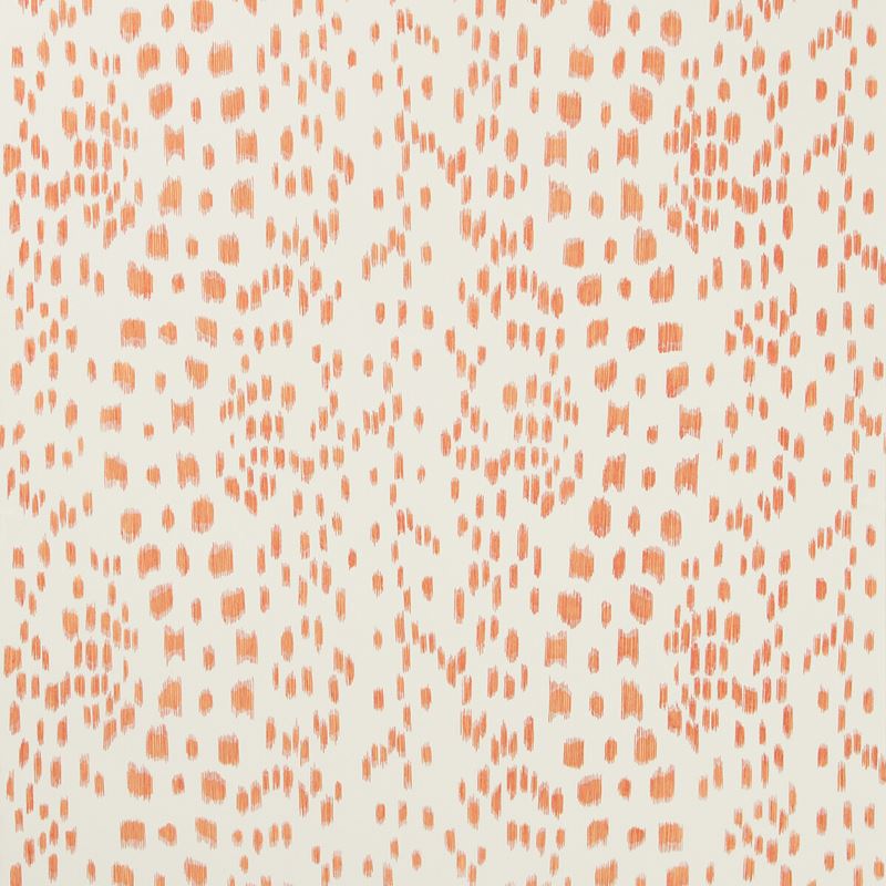 Les Touches Tangerine Wallpaper - Brunschwig & Fils