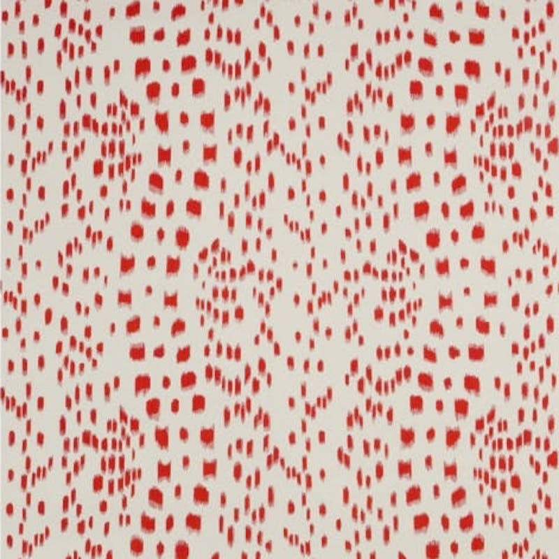 Les Touches Red Wallpaper - Brunschwig & Fils