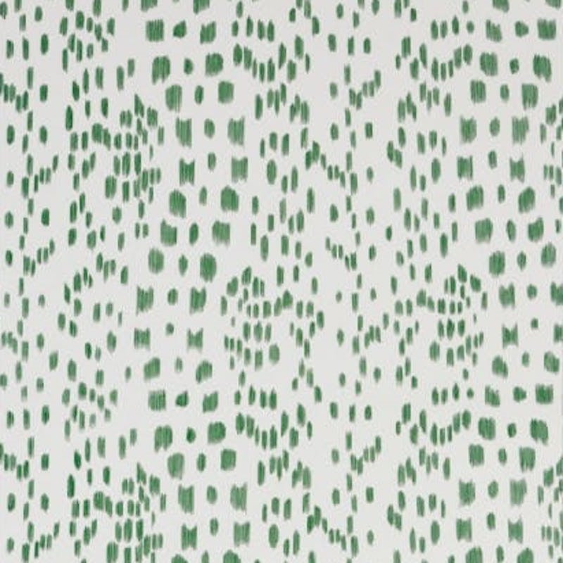 Les Touches Green Wallpaper - Brunschwig & Fils