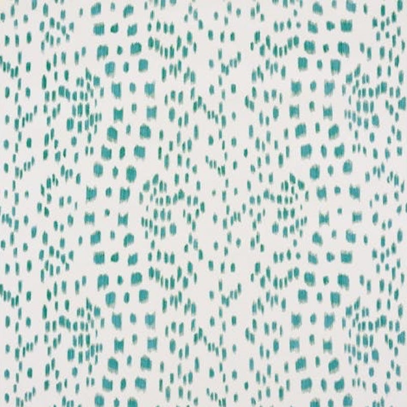 Les Touches Aqua Wallpaper - Brunschwig & Fils