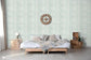 Les Touches Aqua Wallpaper - Brunschwig & Fils