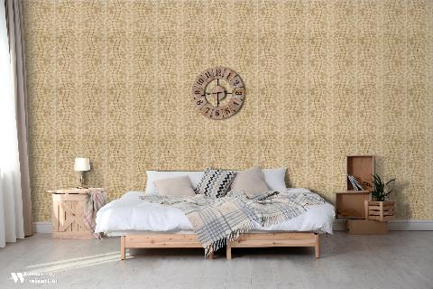 Les Touches Brown Wallpaper - Brunschwig & Fils