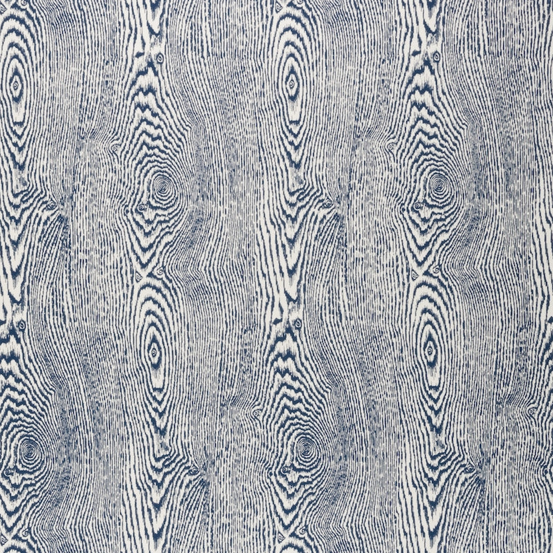 Wood Indigo Wallpaper - Brunschwig & Fils