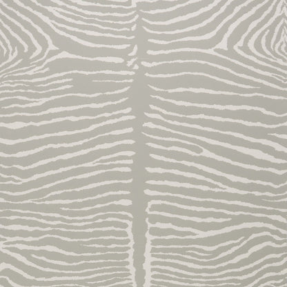 Le Zebre Pewter Wallpaper - Brunschwig & Fils