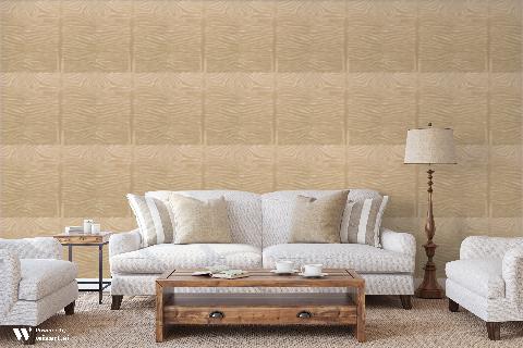 Le Zebre Beige Wallpaper - Brunschwig & Fils