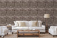 Le Zebre Brown Wallpaper - Brunschwig & Fils