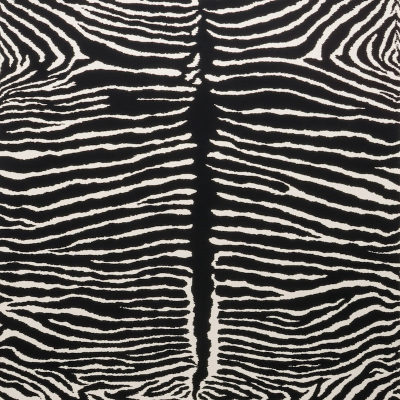 Le Zebre Black Wallpaper - Brunschwig & Fils