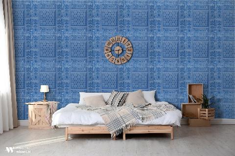 Bombay Colbalt Wallpaper - Brunschwig & Fils