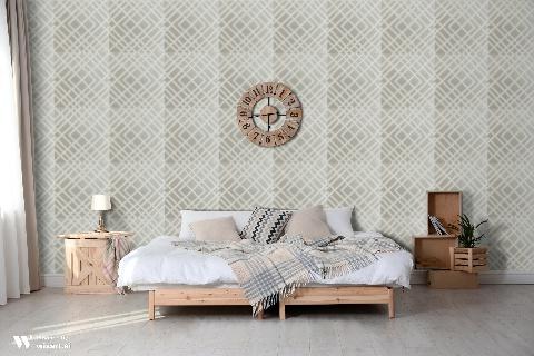 Treillage Sidewall Silver Wallpaper - Brunschwig & Fils