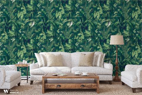 Feuillage Green Wallpaper - Brunschwig & Fils