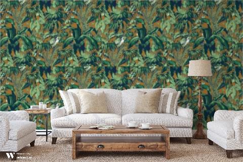 Feuillage Tobacco Wallpaper - Brunschwig & Fils