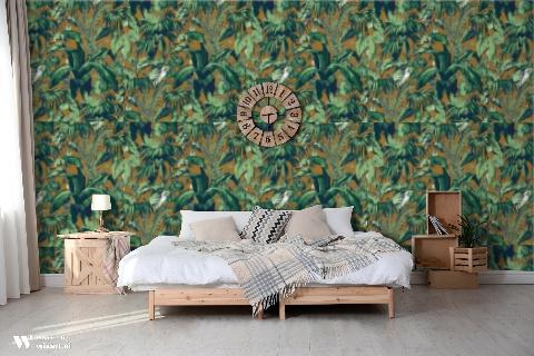 Feuillage Tobacco Wallpaper - Brunschwig & Fils